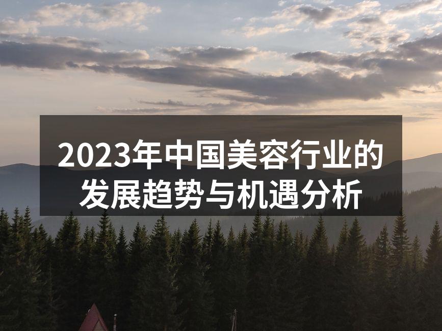 2023年中国美容行业的发展趋势与机遇分